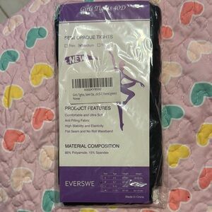 Girls Semi Opaque Tights with Floral Design